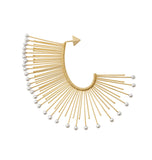 SINGLE EARRING SLIDE PEARLS IN GOLD