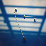 SINGLE EARRING SQUARE IN GOLD