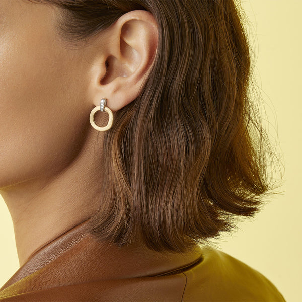 EARRINGS JAIPUR LINK IN  GOLD AND DIAMONDS