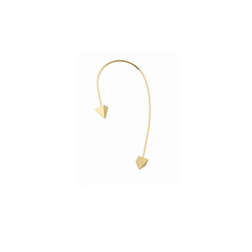 SINGLE EARRING SQUARE IN GOLD