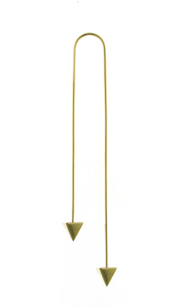 SINGLE EARRING SQUARE IN GOLD