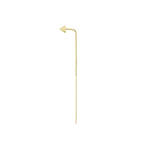 SINGLE EARRING SQUARE IN GOLD