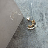 SINGLE EARRING SLIDE PEARLS IN GOLD