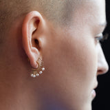 SINGLE EARRING SLIDE PEARLS IN GOLD