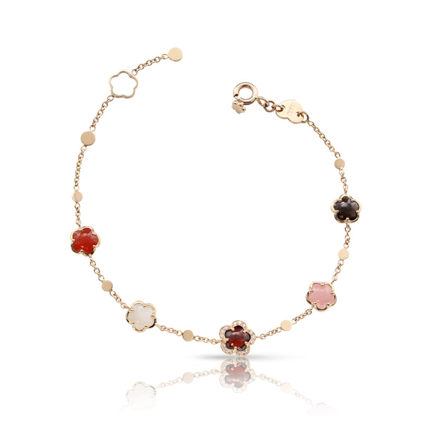 BRACELET FIGLIA DEI FIORI IN GOLD SEMIPRECIOUS GEMS AND DIAMONDS