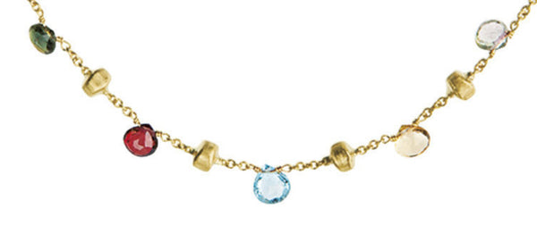 NECKLACE PARADISE IN GOLD WITH SEMIPRECIOUS STONES