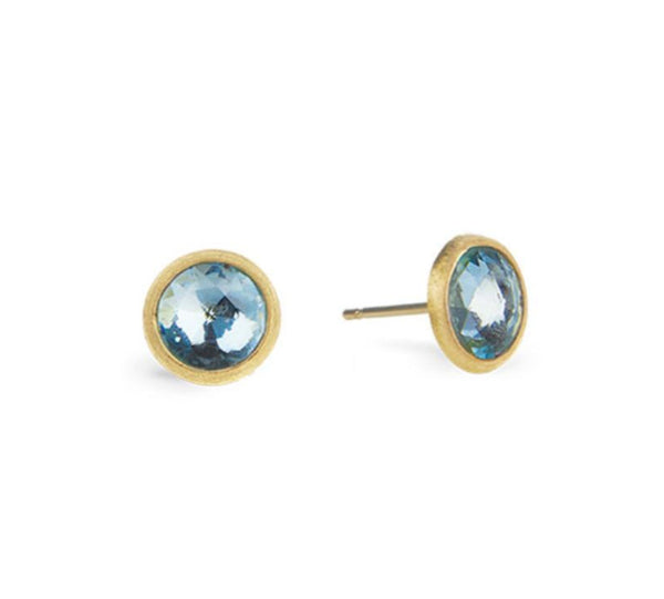 EARRINGS JAIPUR IN GOLD WITH BLUE TOPAZ