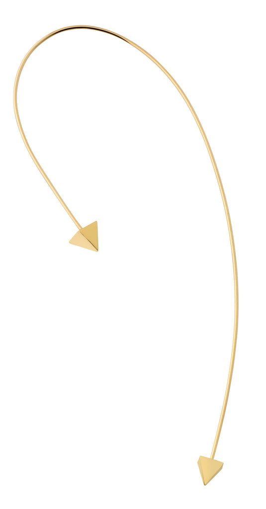 SINGLE EARRING SQUARE IN GOLD
