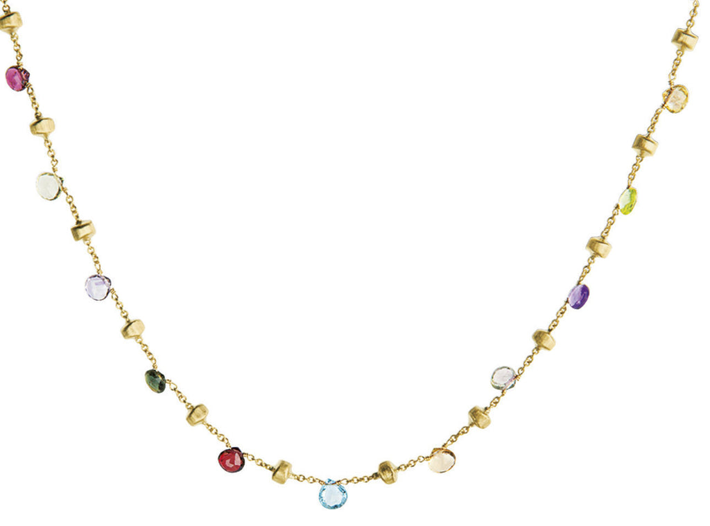 NECKLACE PARADISE IN GOLD WITH SEMIPRECIOUS STONES