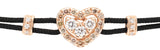 BRACELET WITH HEART IN GOLD AND DIAMONDS