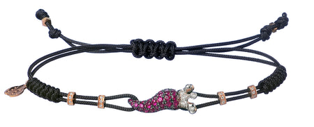 BRACELET WITH EVIL EYE IN GOLD WITH BLUE SAPPHIRES