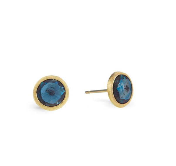 EARRINGS JAIPUR IN GOLD WITH LONDON BLUE TOPAZ