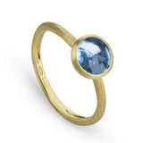 RING JAIPUR IN GOLD WITH BLUE TOPAZ