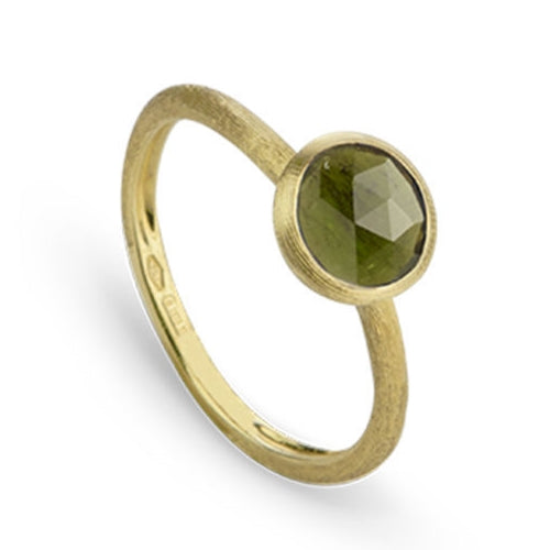 RING JAIPUR IN GOLD WITH GREEN PERIDOT