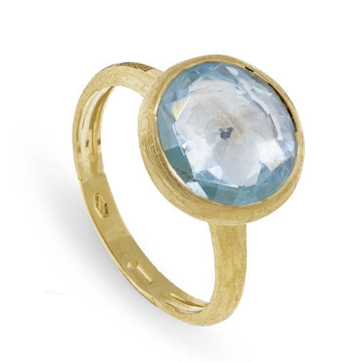 RING JAIPUR IN GOLD WITH BLUE TOPAZ