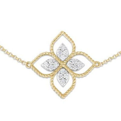 BRACELET PRINCESS FLOWER IN GOLD WITH DIAMONDS