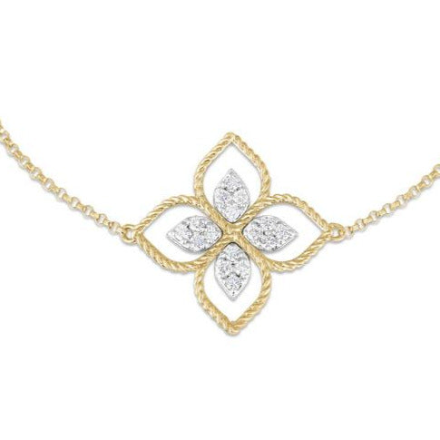 BRACELET PRINCESS FLOWER IN GOLD WITH DIAMONDS