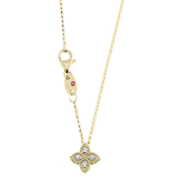 NECKLACE PRINCESS FLOWER IN GOLD WITH DIAMONDS