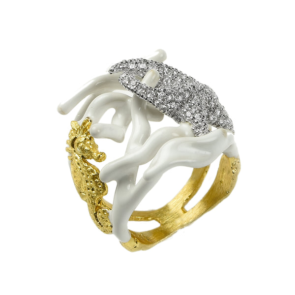 RING IN SILVER WITH ZIRCONS