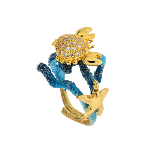 RING IN SILVER WITH ZIRCONS