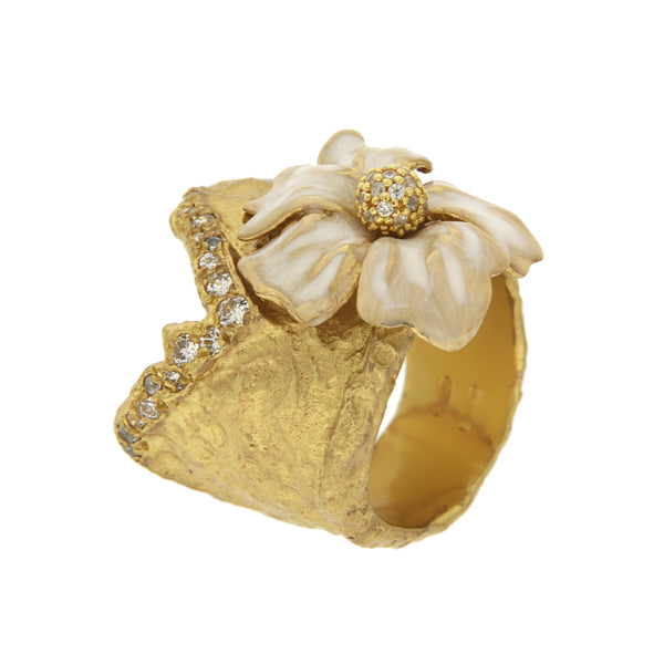 RING IN SILVER WITH ZIRCONS