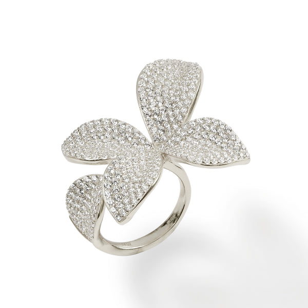 RING IN SILVER WITH ZIRCONS