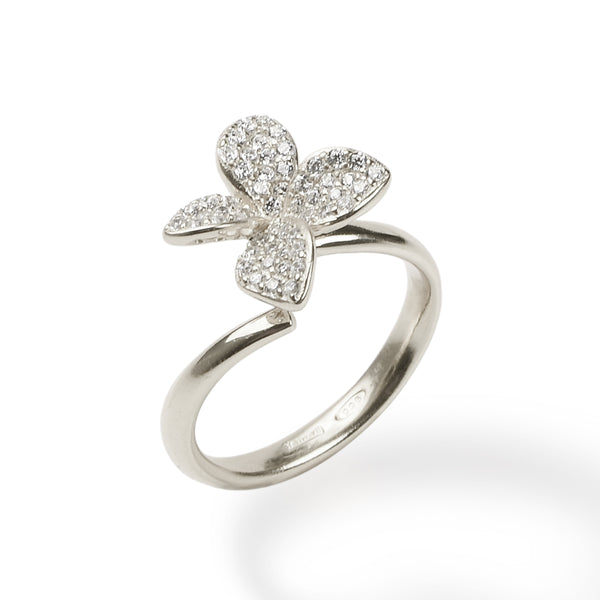 RING IN SILVER WITH ZIRCONS