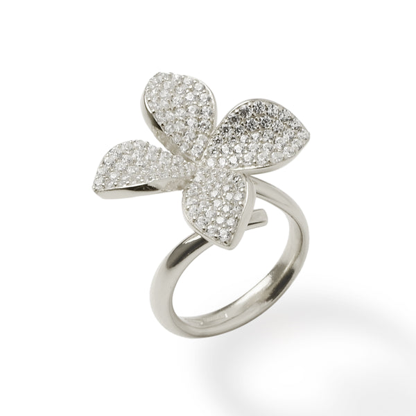 RING IN SILVER WITH ZIRCONS