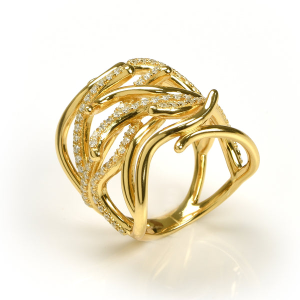 RING IN SILVER WITH ZIRCONS