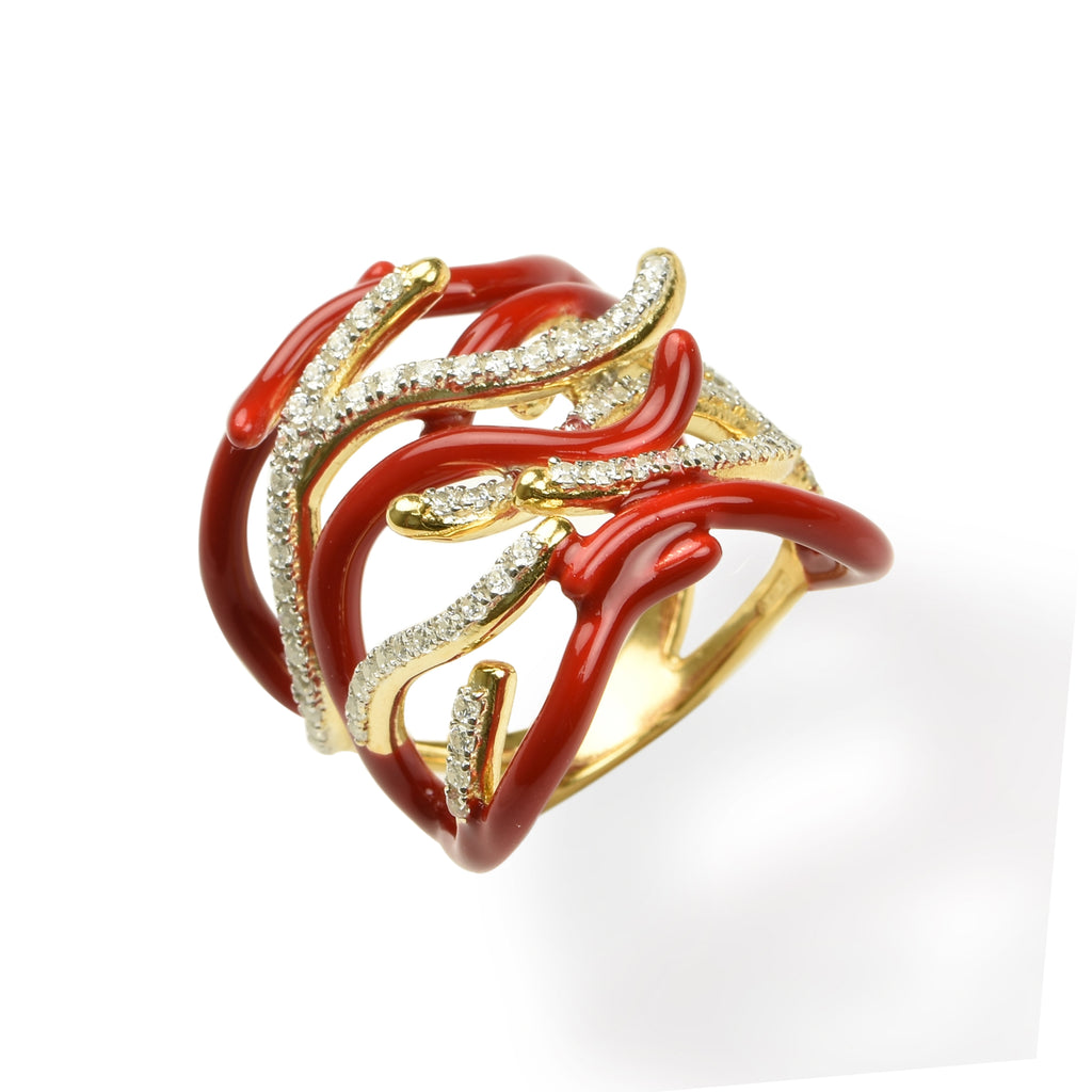 RING IN SILVER WITH ZIRCONS