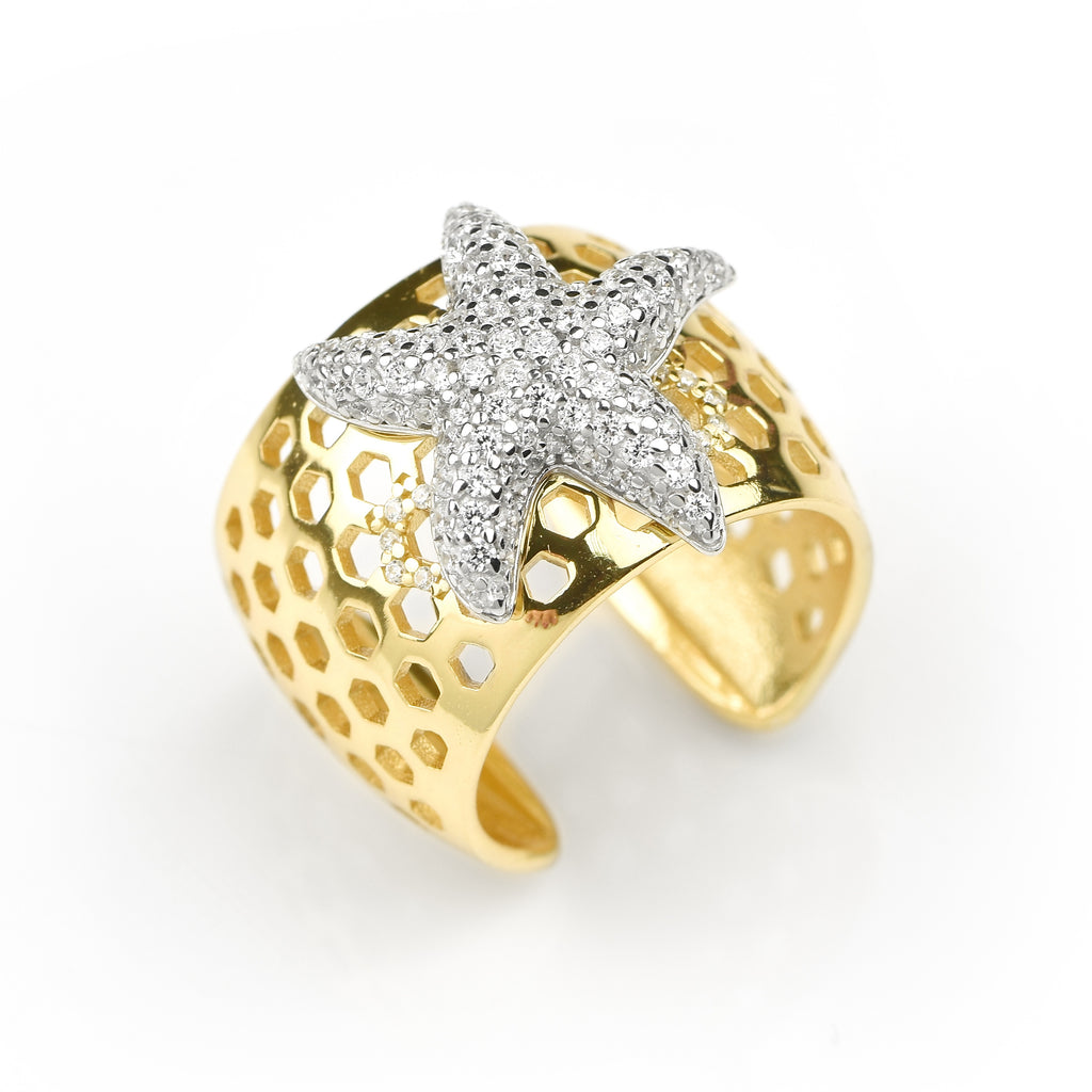 RING IN STERLING SILVER WITH ZIRCONS