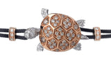 BRACELET WITH TURTLE IN GOLD AND DIAMONDS