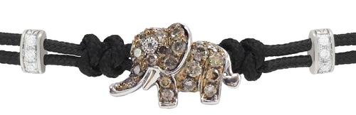 BRACELET WITH ELEPHANT IN GOLD AND DIAMONDS