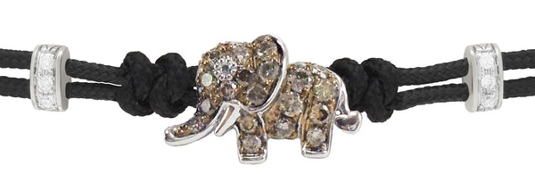 BRACELET WITH ELEPHANT IN GOLD AND DIAMONDS