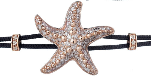 BRACELET WITH STARFISH IN GOLD AND DIAMONDS