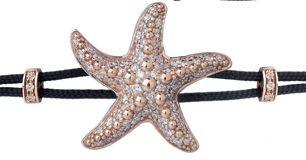 BRACELET WITH STARFISH IN GOLD AND DIAMONDS