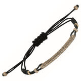 BRACELET WITH ROUNDED BAR IN GOLD AND DIAMONDS