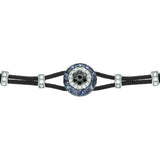 BRACELET WITH EVIL EYE IN GOLD WITH BLUE SAPPHIRES