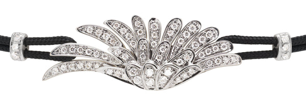 BRACELET WITH ANGEL WING IN GOLD AND DIAMONDS