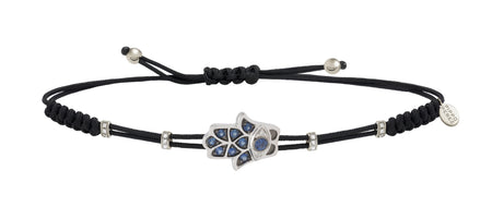 BRACELET WITH EVIL EYE IN GOLD WITH BLUE SAPPHIRES