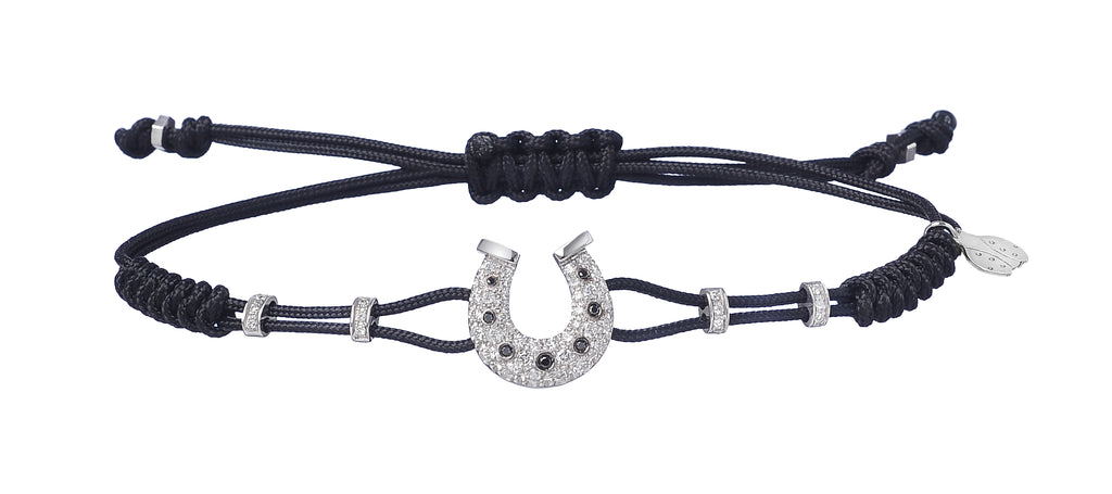 BRACELET WITH HORSESHOE IN GOLD AND DIAMONDS