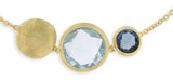 BRACELET JAIPUR IN GOLD WITH BLUE TOPAZ