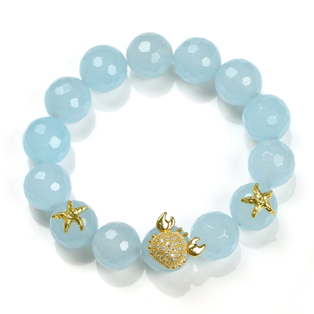 BRACELET IN SILVER WITH CHALCEDONY