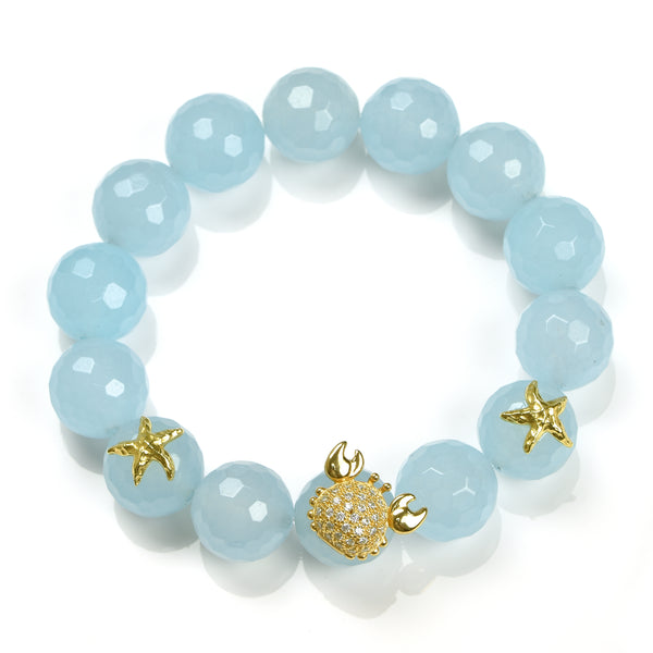 BRACELET IN SILVER WITH CHALCEDONY
