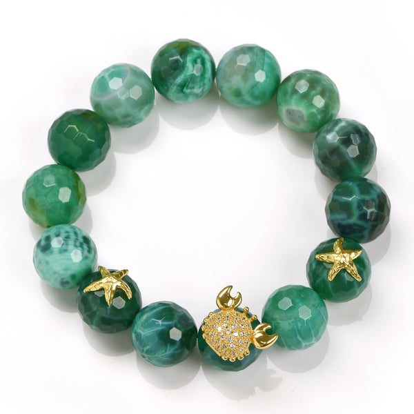 BRACELET IN SILVER WITH AGATE