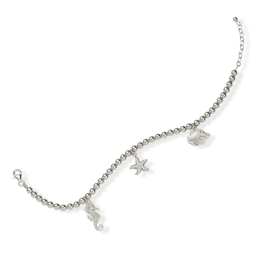 BRACELET IN SILVER WITH ZIRCONS