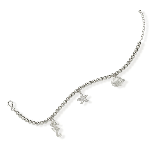 BRACELET IN SILVER WITH ZIRCONS