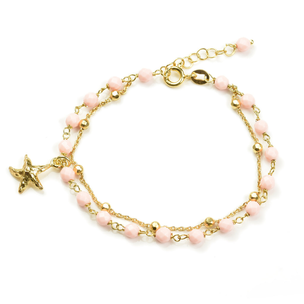BRACELET IN SILVER WITH CORAL