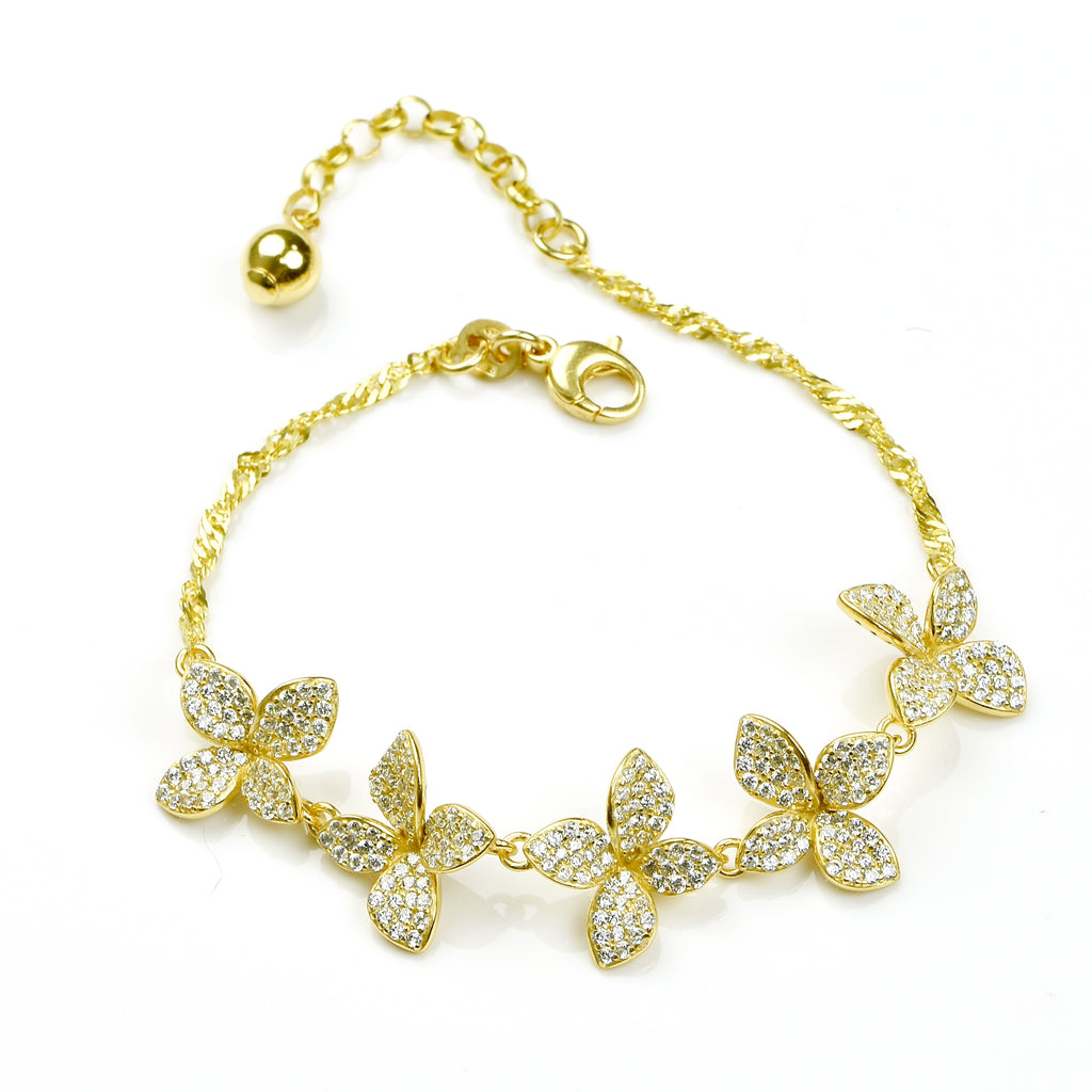 BRACELET IN SILVER WITH ZIRCONS