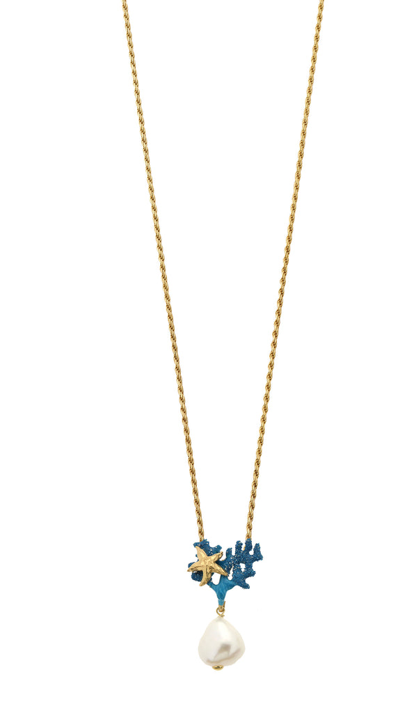 NECKLACE IN SILVER WITH PEARL